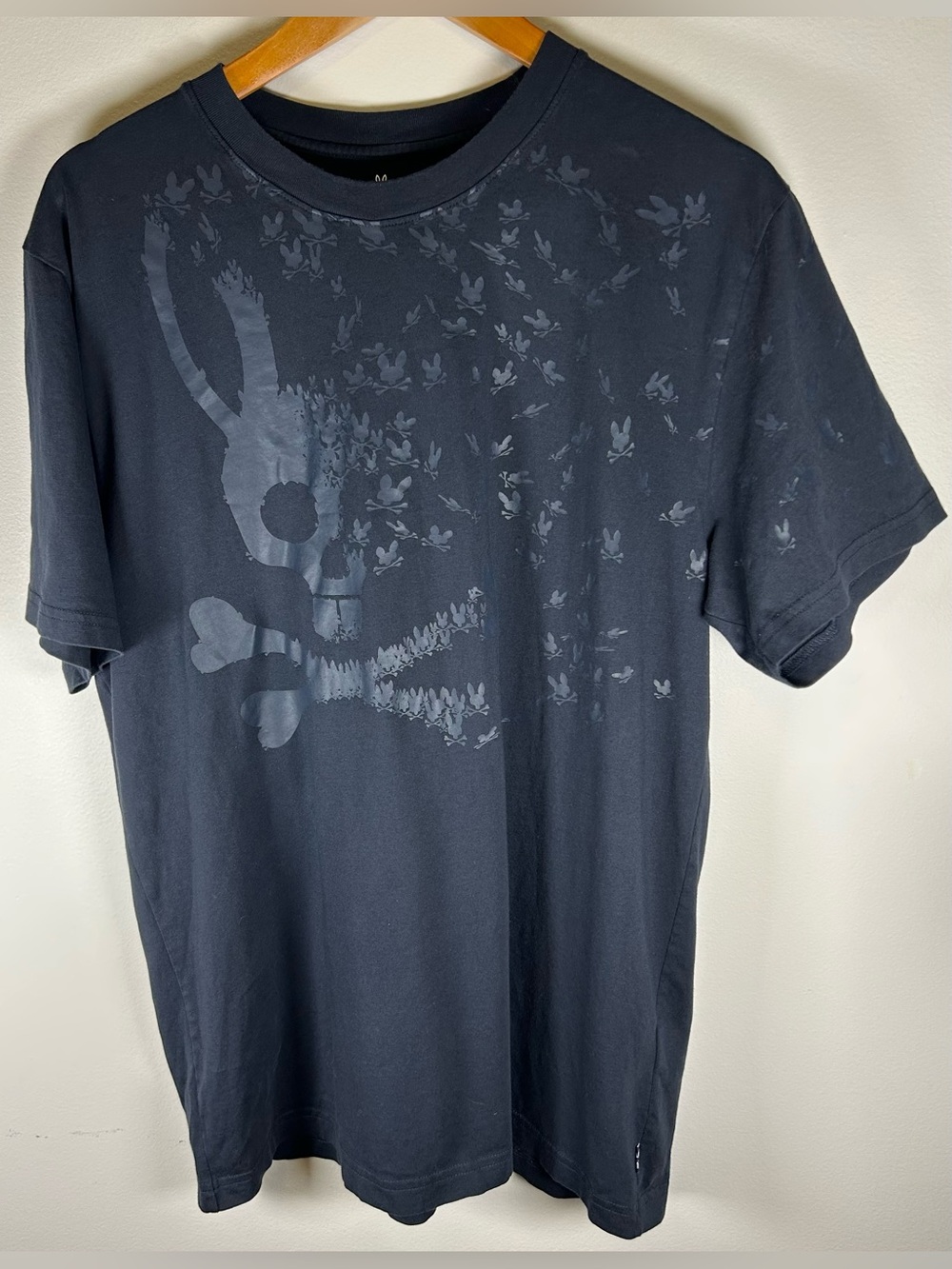 Psycho Bunny Men’s Mullen T-Shirt Size 7/L Graphic Print Pima Cotton Peru EUC